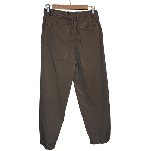 Everlane Pants Women 0 Brown Jiangmen Chino Pleated Preppy Workwear Office - Picture 4 of 8